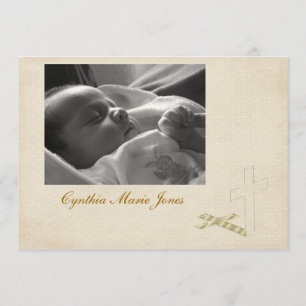 Invitación cruzada de crema de Navidad