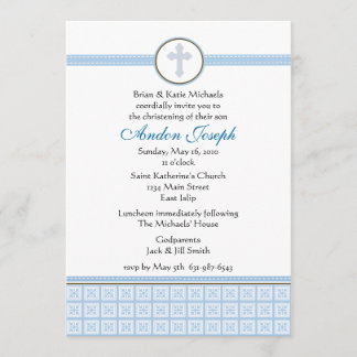 Invitación cruzada de cuadrados azules