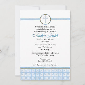 Invitación cruzada de cuadrados azules