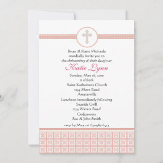Invitación cruzada de cuadrados rosados