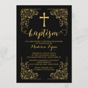 Invitación cruzada de la cristiandad del bautismo 