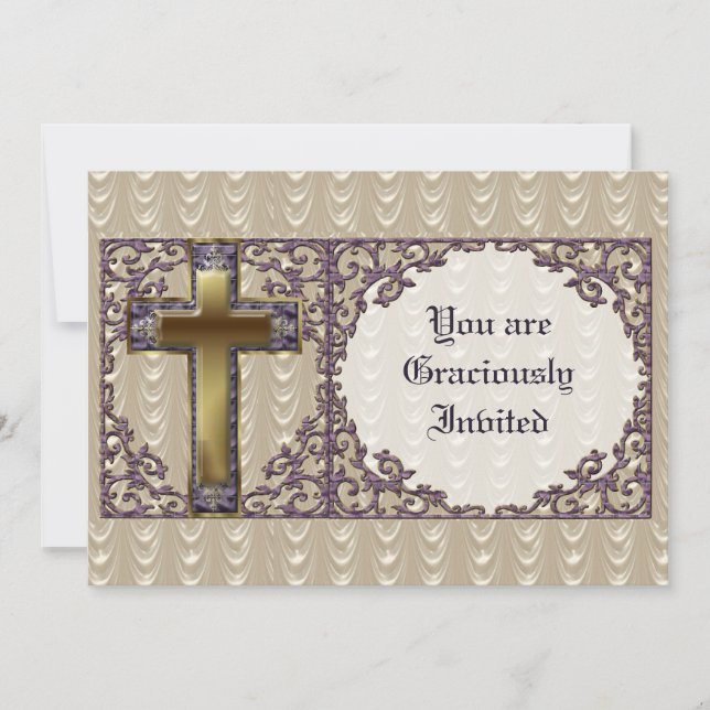 Invitación cruzada púrpura (Anverso)
