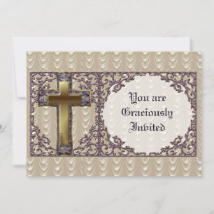 Invitación cruzada púrpura