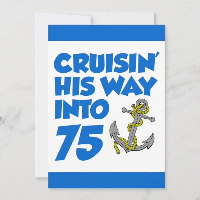 Invitación Cruzando Su Camino Hacia 75 Invitados (Anverso)