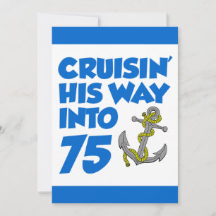 Invitación Cruzando Su Camino Hacia 75 Invitados