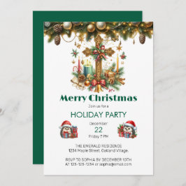 Invitación Cruzar con Navidades de estrellas y velas