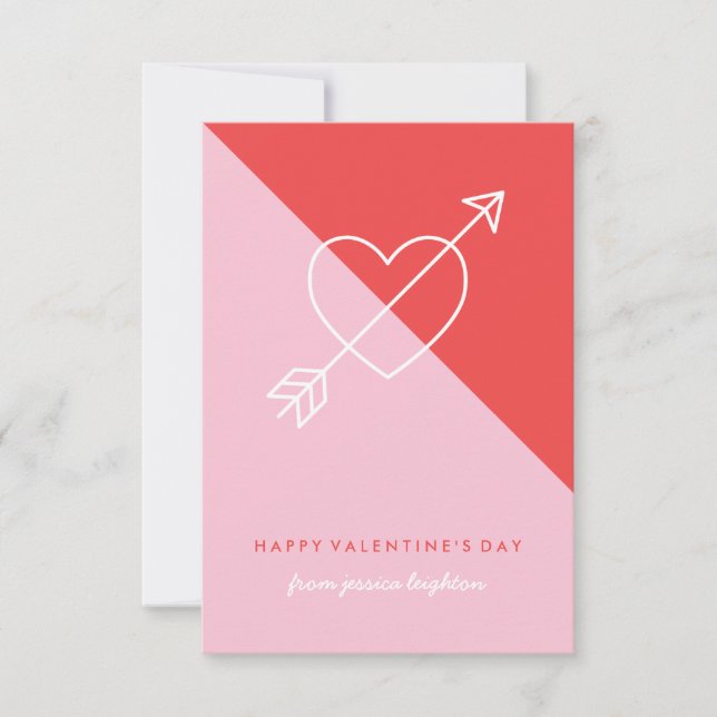 Invitación Cruzar mi corazón en clase Valentine - Berry (Anverso)