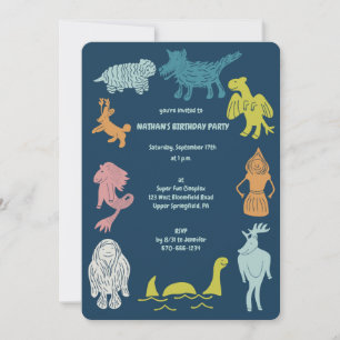 Invitación Cryptids personalizado Cryptozoology Monsters Bird