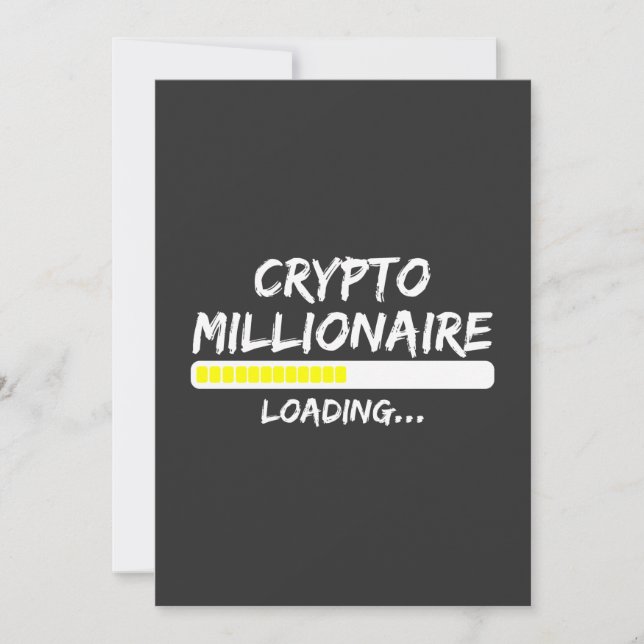 Invitación Crypto Millionaire Cargando Bitcoin (Anverso)