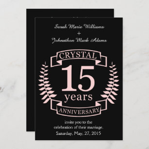 Invitación Crystal boda aniversario 15 años