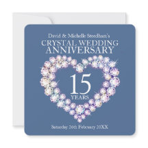 Crystal boda corazón 15 años fiesta