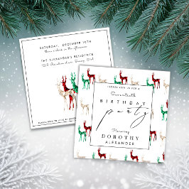 Invitación Crystal Reindeer CUALQUIER cumpleaños para adultos