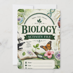 Invitación Cuaderno de Proyecto de Biología Personalizado V