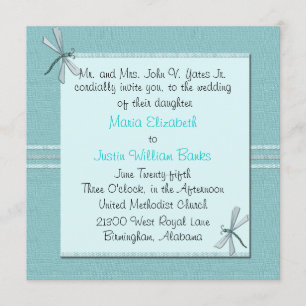 Invitación cuadrada adaptable de la boda