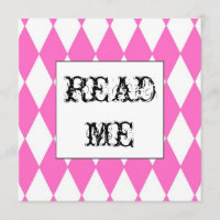 Invitación cuadrada de Alicia del Harlequin