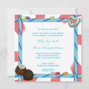 Invitación cuadrada de Candy