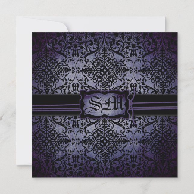 Invitación cuadrada de casamiento de luz (Anverso)