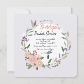 Invitación cuadrada de Hummingbirds