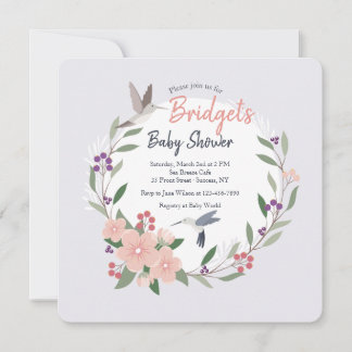 Invitación cuadrada de Hummingbirds