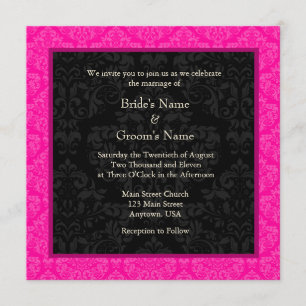 Invitación cuadrada de la boda del monograma del