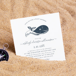 Invitación Cuadrada para Baby Shower Náutico de Ba