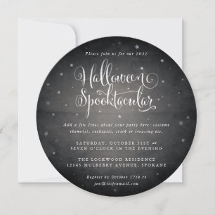 Invitación Cuadrado Spooktacular de Halloween de color negro