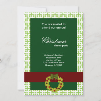 Invitación Cuadrados de cena de navidades