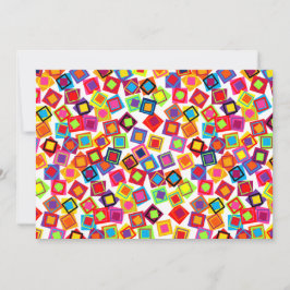 Invitación Cuadrados de colores vivos