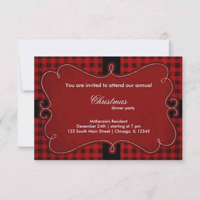 Invitación Cuadrados de navidades (Anverso)