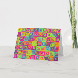 Invitación Cuadrados geométricos coloridos