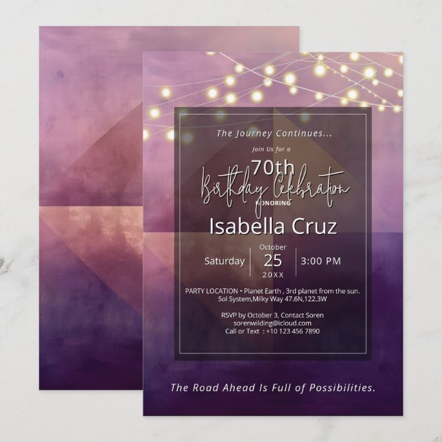 Invitación Cuadrante Suave | Diseño Mínimo (Anverso / Reverso)