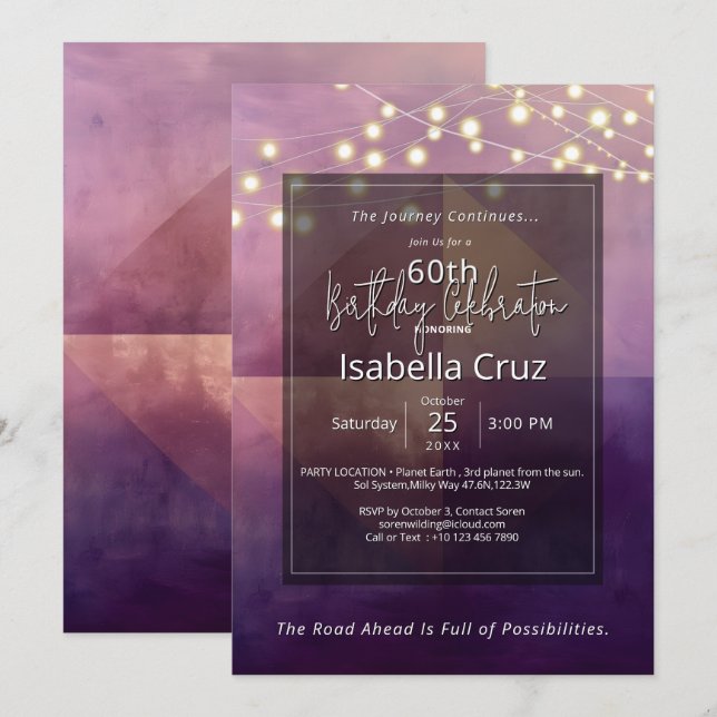 Invitación Cuadrante Suave | Diseño Mínimo (Anverso / Reverso)