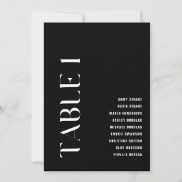 Invitación Cuadro 1 Negrita moderna Boda Número de cuadro