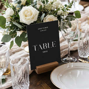 Invitación Cuadro 3 Negrita Número de cuadro Boda