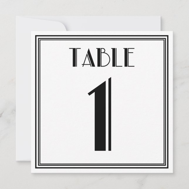 Invitación Cuadro Art Déco Número 1 (Anverso)