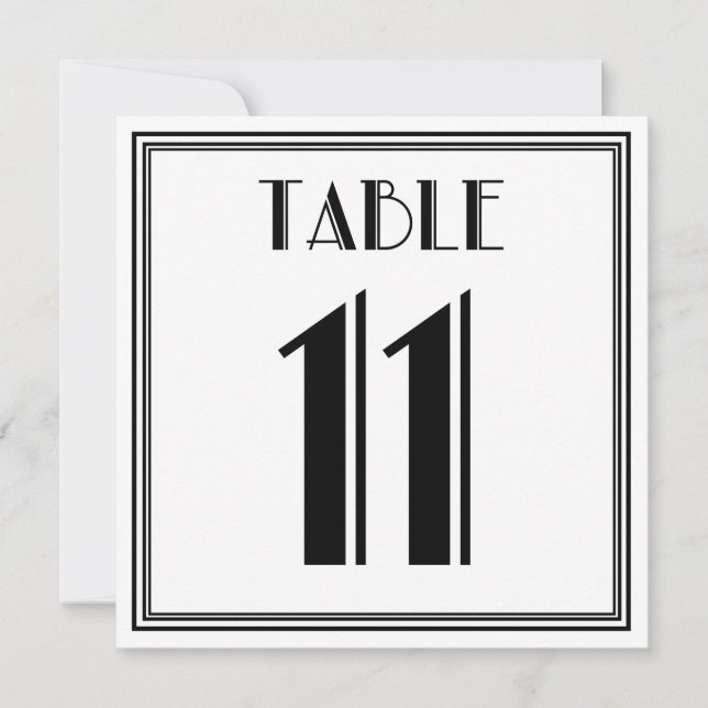 Invitación Cuadro Art Deco Número 11 (Anverso)