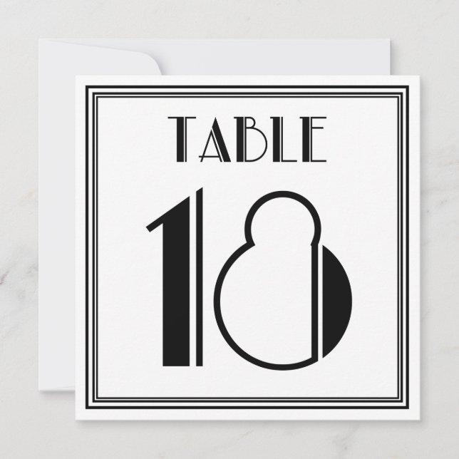 Invitación Cuadro Art Deco Número 18 (Anverso)