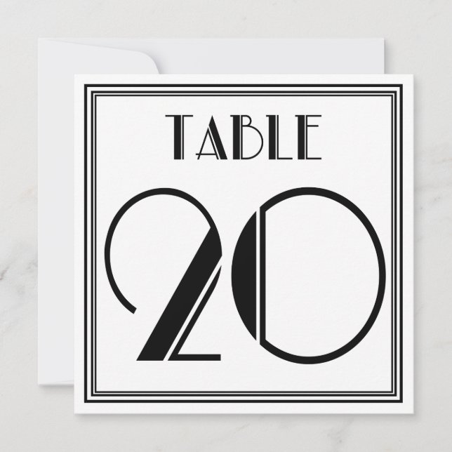 Invitación Cuadro Art Deco Número 20 (Anverso)