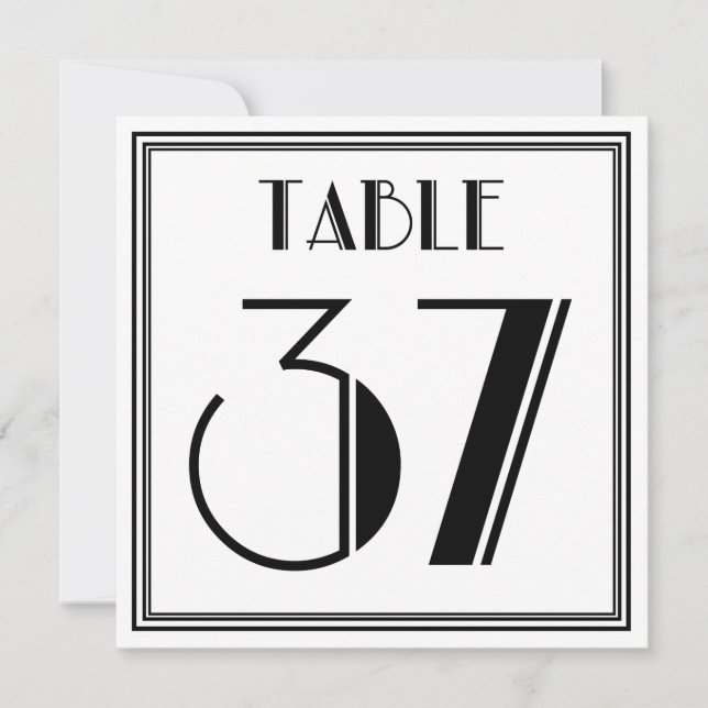 Invitación Cuadro Art Déco Número 37 (Anverso)