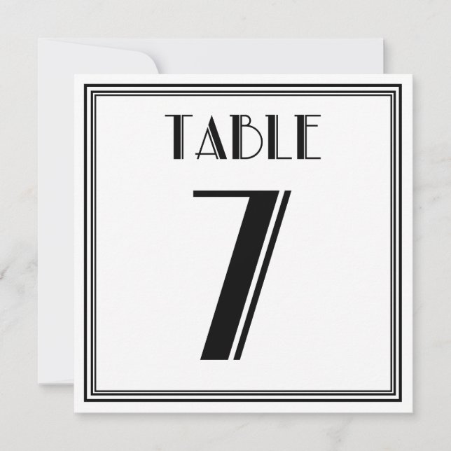 Invitación Cuadro Art Déco Número 7 (Anverso)