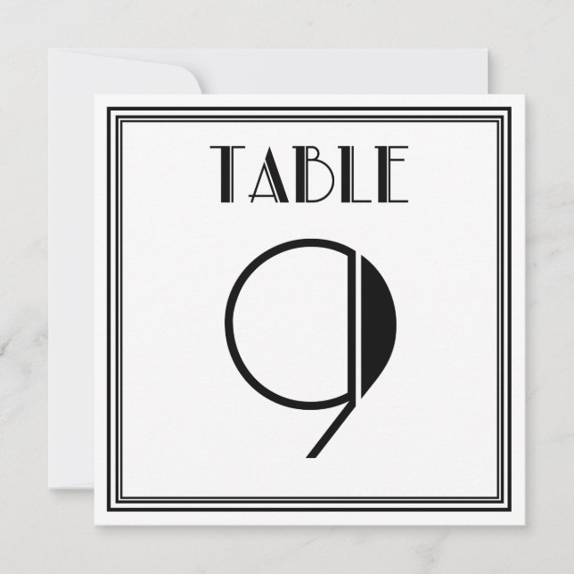 Invitación Cuadro Art Deco Número 9 (Anverso)