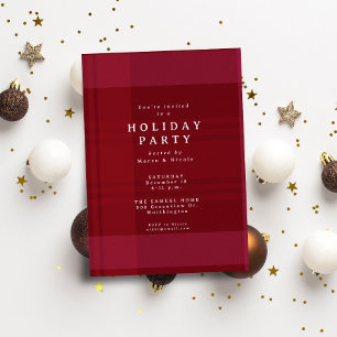 Invitación Cuadro clásico de Navidad, simple fiesta navideña 