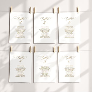 Invitación Cuadro de caligrafía elegante Número de asiento 4