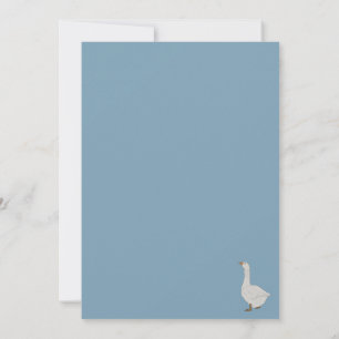 Invitación Cuadros Azules y Blancos Un Ganso Tonto