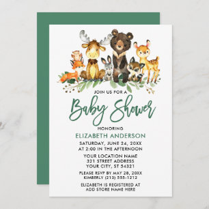 Invitación Cuadros de agua con guión de cepillo Ducha de anim