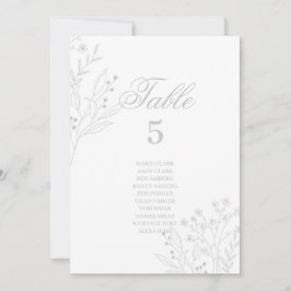 Invitación Cuadros de asientos de Boda de Boho floral de rinc