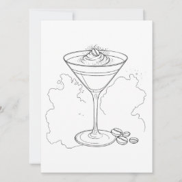 Invitación Cuadros de Pintura y Bebida Espresso Martini