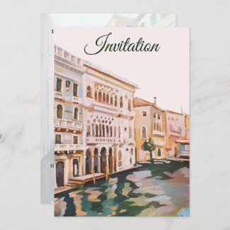 Invitación Cuadros de Venecia, Boda de Italia