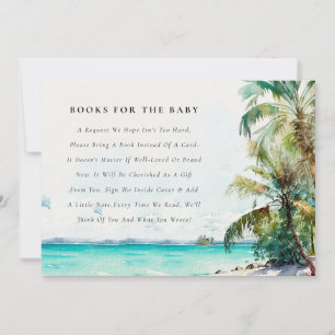 Invitación Cuadros Tropical Beach Palm Tree Para Baby Shower