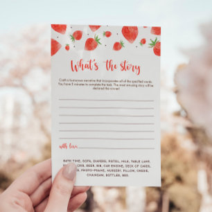 Invitación ¿Cuál es el juego de la historia, Berry Sweet Baby